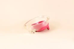 "Wanco" Pet Bowl - Glass Cherry Pink