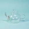 Jumping Leaf Glass Tea Pot