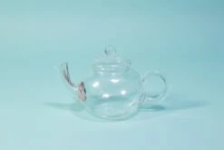 Jumping Leaf Glass Tea Pot