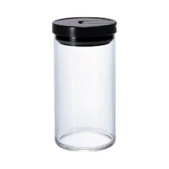 Hario Glass Coffee Bean Canister (Black) 1L