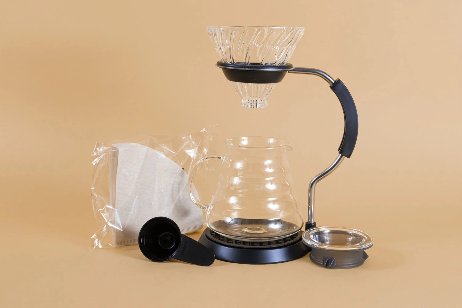 V60 Arm Stand With Glass Dripper Pour Over Set 1 V60 Arm Stand With Glass Dripper Pour Over Set